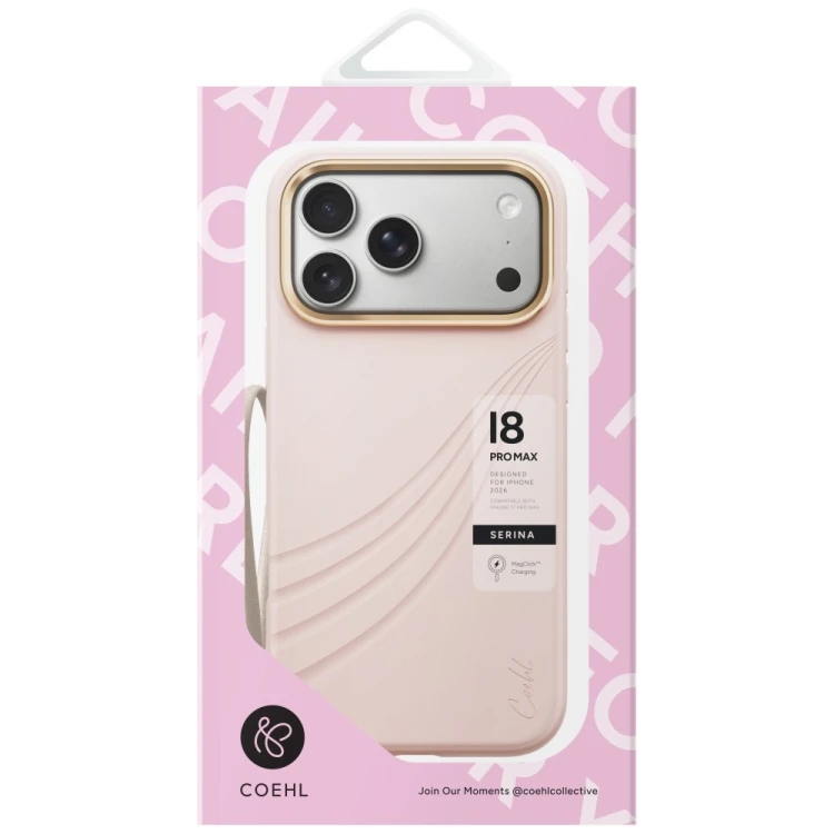 Etui UNIQ Coehl Serina do Apple iPhone 18 Pro Max / 17 Pro Max Magnetic Charging różowy