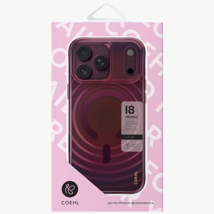 Etui UNIQ Coehl Vela do Apple iPhone 18 Pro Max / 17 Pro Max Magnetic Charging bordowy