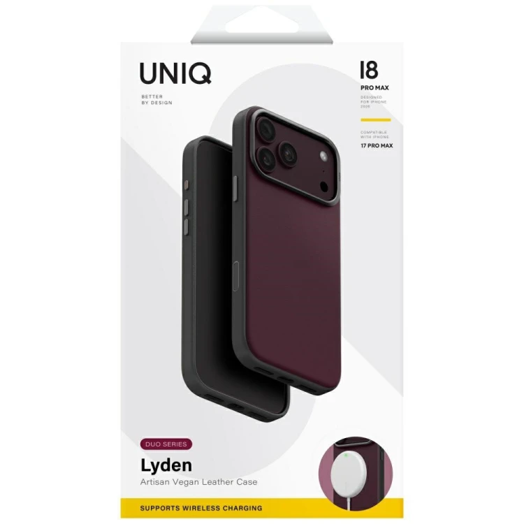 Etui UNIQ Lyden DS do Apple iPhone 18 Pro Max / 17 Pro Max Magclick Charging bordowy