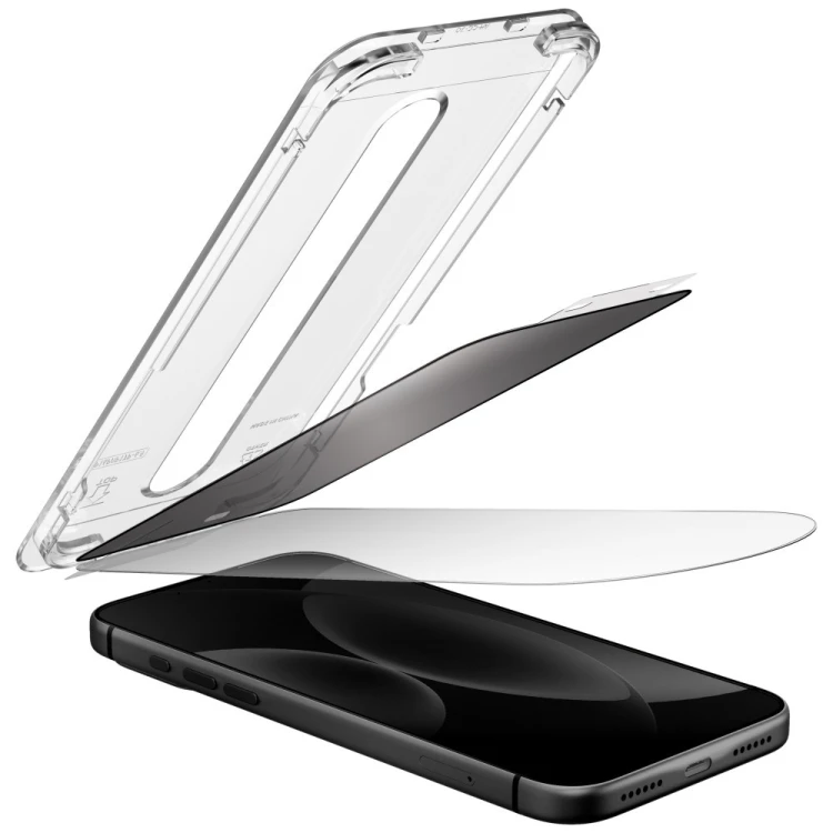 Szkło hartowane UNIQ Optix SwiftFit Privacy DX2 do Apple iPhone 18 Pro Max z aplikatorem