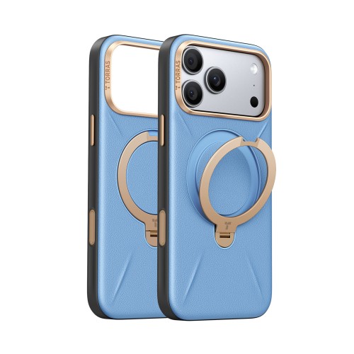 Etui TORRAS Ostand Q3 VegSkin do Apple iPhone 18 Pro / 17 Pro MagSafe (blue)