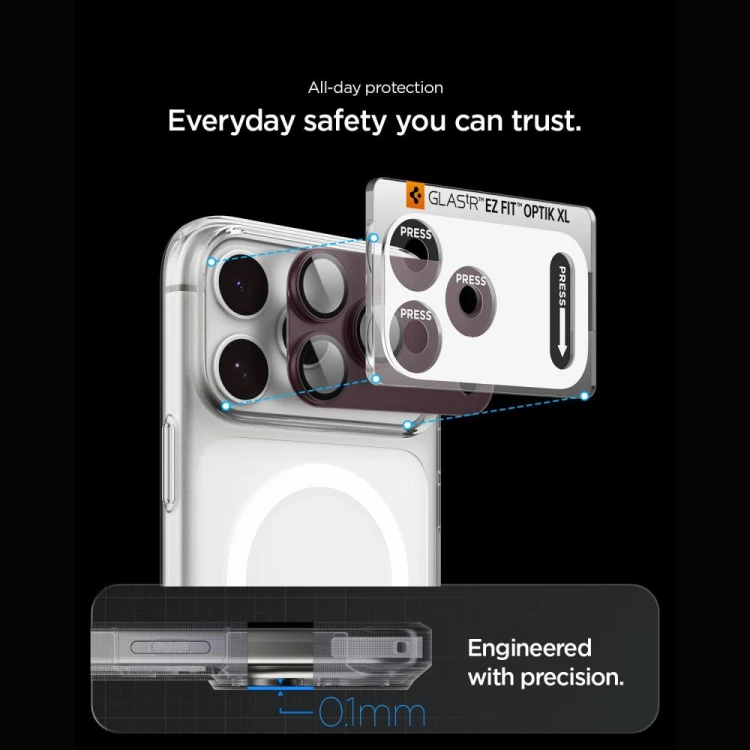 Osłona aparatu Spigen Optik Pro Xl Glas.tr Ez Fit Camera Protector do Apple iPhone 18 Pro Max Burgun
