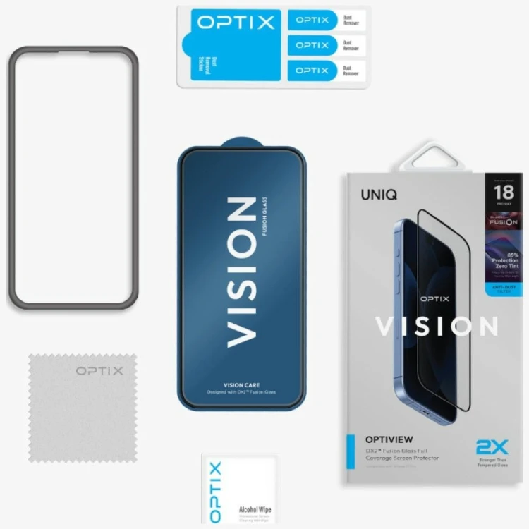 Szkło hartowane UNIQ Optix Vision Optiview DX2 do Apple iPhone 18 Pro