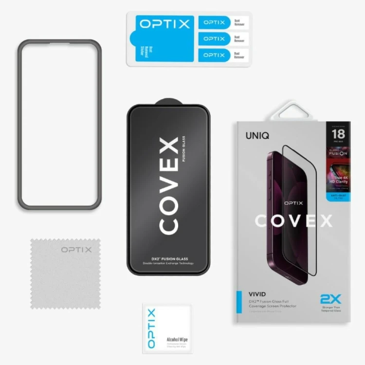 Szkło hartowane UNIQ Optix Vivid DX2 do Apple iPhone 18 Pro