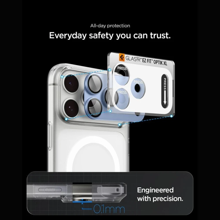 Osłona aparatu Spigen Optik Pro XL Glas.tr Ez Fit Camera Protector do Apple iPhone 18 Pro Max Light 