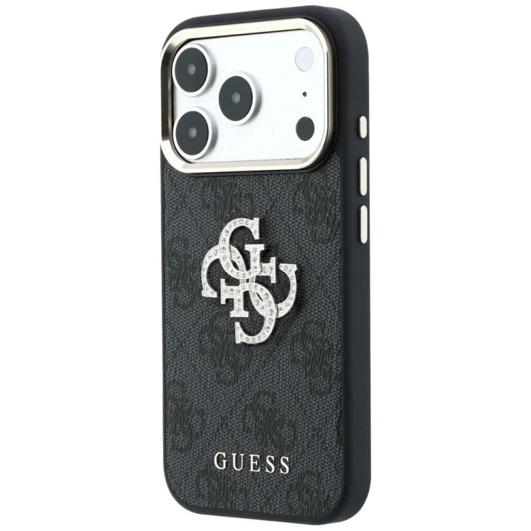 Etui Guess 4G & Big Strass Logo do Apple iPhone 18 Pro / 17 Pro czarny