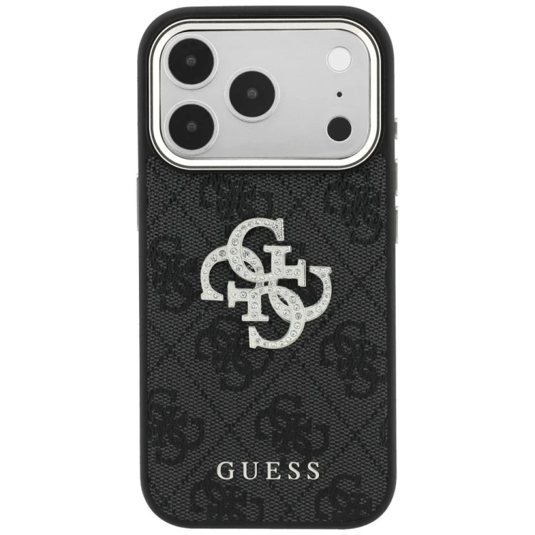 Etui Guess 4G & Big Strass Logo do Apple iPhone 18 Pro / 17 Pro czarny