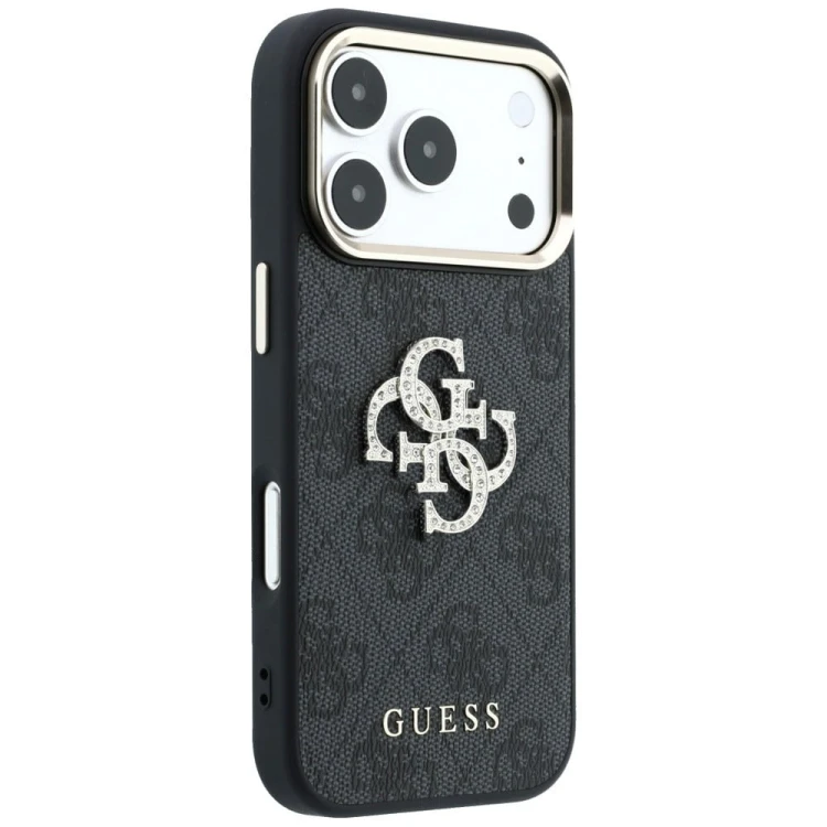 Etui Guess 4G & Big Strass Logo do Apple iPhone 18 Pro / 17 Pro czarny