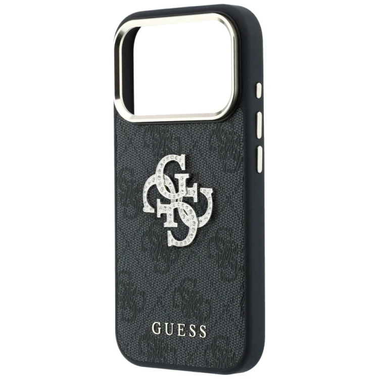 Etui Guess 4G & Big Strass Logo do Apple iPhone 18 Pro / 17 Pro czarny