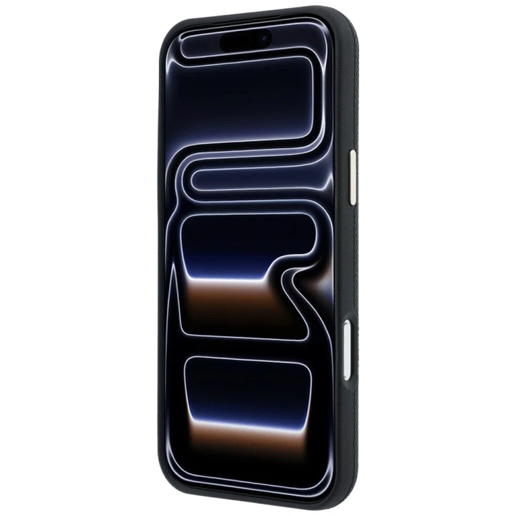 Etui Guess Grained Round Strass Logo MagSafe do Apple iPhone 18 Pro / 17 Pro czarny