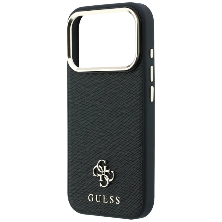Etui Guess Saffiano Small 4G & Classic Logo MagSafe do Apple iPhone 18 Pro / 17 Pro czarny