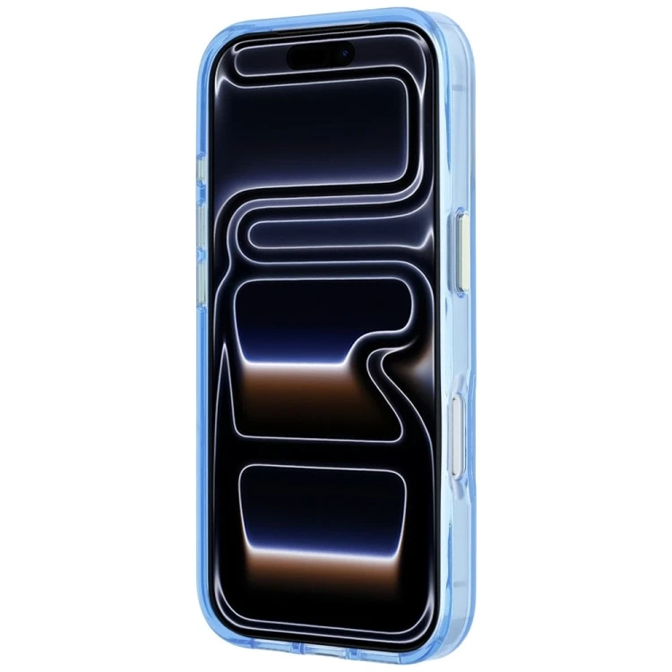 Etui Guess IML 4G Script Metal do Apple iPhone 18 Pro Max / 17 Pro Max jasno niebieski