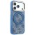 Etui Guess Ring Stand 360 4G Classic Logo MagSafe do Apple iPhone 18 Pro Max / 17 Pro Max niebieski