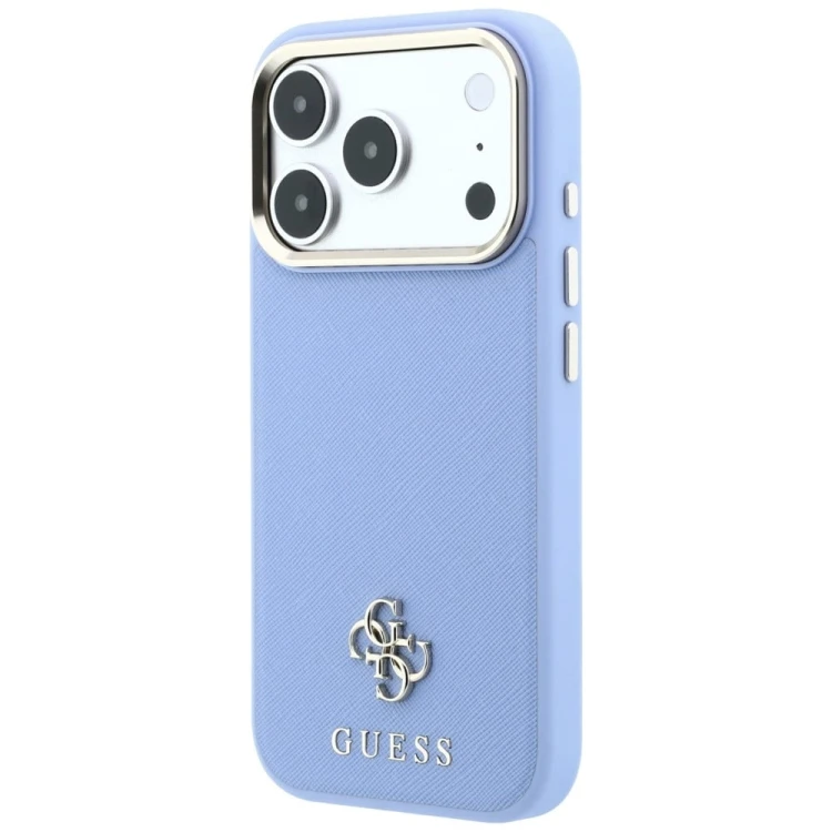 Etui Guess Saffiano Small 4G & Classic Logo MagSafe do Apple iPhone 18 Pro Max / 17 Pro Max jasno ni