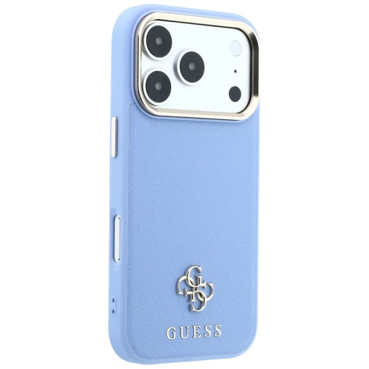Etui Guess Saffiano Small 4G & Classic Logo MagSafe do Apple iPhone 18 Pro Max / 17 Pro Max jasno ni