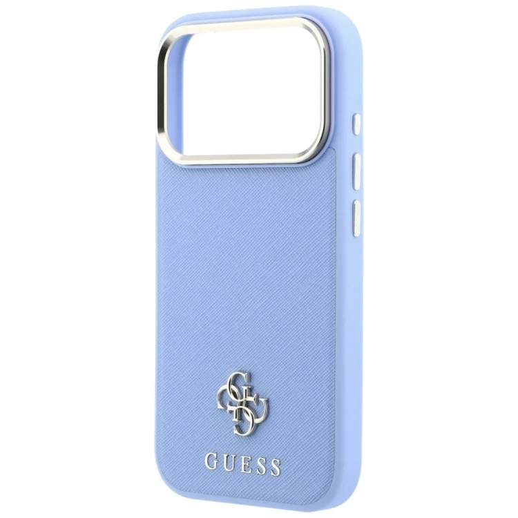 Etui Guess Saffiano Small 4G & Classic Logo MagSafe do Apple iPhone 18 Pro Max / 17 Pro Max jasno ni