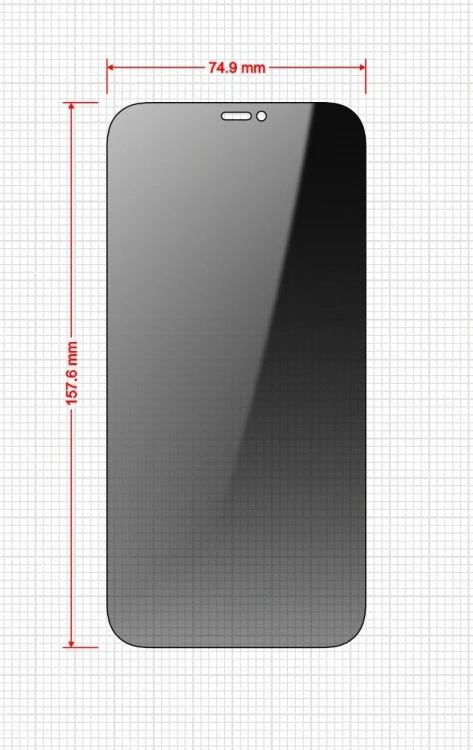 Szkło prywatyzujące GrizzGlass SecretGlass Easy do Apple iPhone 12 Pro Max [2 PACK]