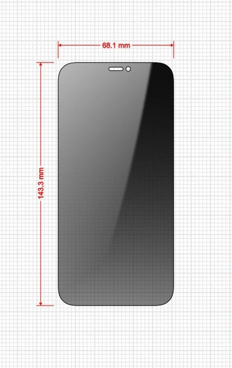 Szkło prywatyzujące GrizzGlass SecretGlass Easy do Apple iPhone 12 Pro [2 PACK]