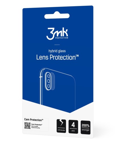 Szkło hybrydowe na obiektyw aparatu 3MK Lens Protection Apple iPhone 12 [4 PACK]