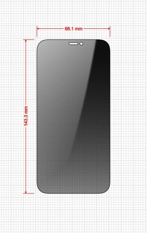 Szkło prywatyzujące GrizzGlass SecretGlass Easy do Apple iPhone 12 [2 PACK]