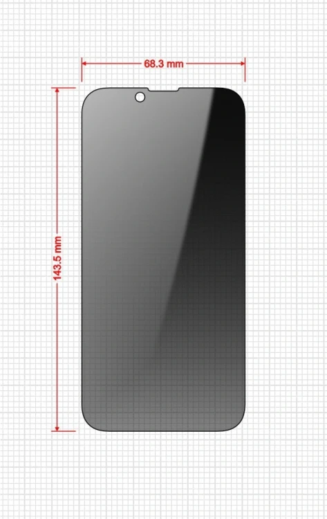 Szkło prywatyzujące GrizzGlass SecretGlass Easy do Apple iPhone 16e / 14 / 13 / 13 Pro [2 PACK]