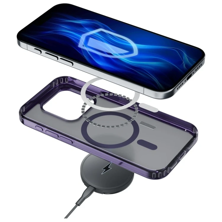 Etui 3MK Frosty MagCase do Apple iPhone 13 Pro fioletowy