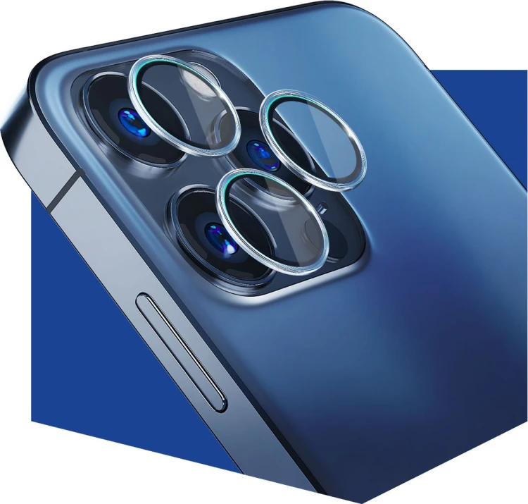 Szkło hybrydowe na obiektyw aparatu 3MK Lens Protection Pro Apple iPhone 14 Pro/14 Pro Max srebrny/s