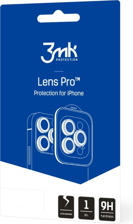 Szkło hybrydowe na obiektyw aparatu 3MK Lens Protection Pro Apple iPhone 14 Pro/14 Pro Max złoty/gol