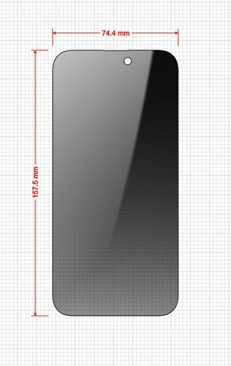 Szkło prywatyzujące GrizzGlass SecretGlass Easy do Apple iPhone 14 Pro Max [2 PACK]