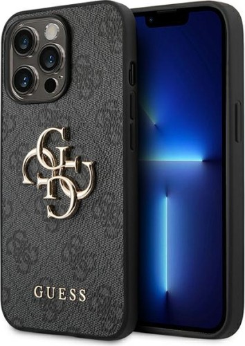 Etui Guess GUHCP14L4GMGGR Apple iPhone 14 Pro szary/grey hardcase 4G Big Metal Logo