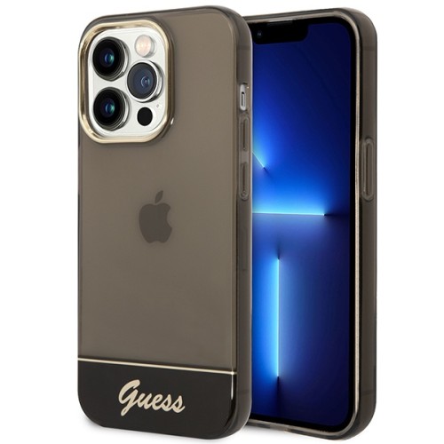 Etui Guess GUHCP14LHGCOK Apple iPhone 14 Pro czarny/black hardcase Translucent