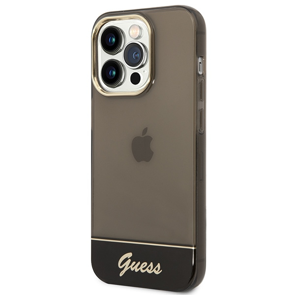 Etui Guess GUHCP14LHGCOK Apple iPhone 14 Pro czarny/black hardcase Translucent