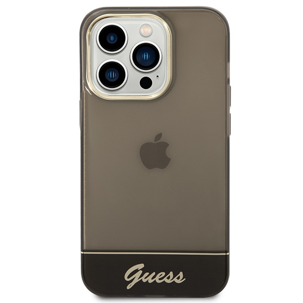 Etui Guess GUHCP14LHGCOK Apple iPhone 14 Pro czarny/black hardcase Translucent
