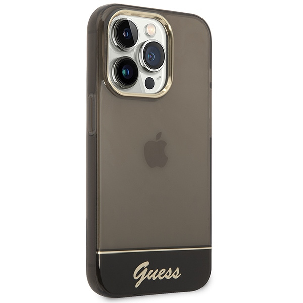 Etui Guess GUHCP14LHGCOK Apple iPhone 14 Pro czarny/black hardcase Translucent