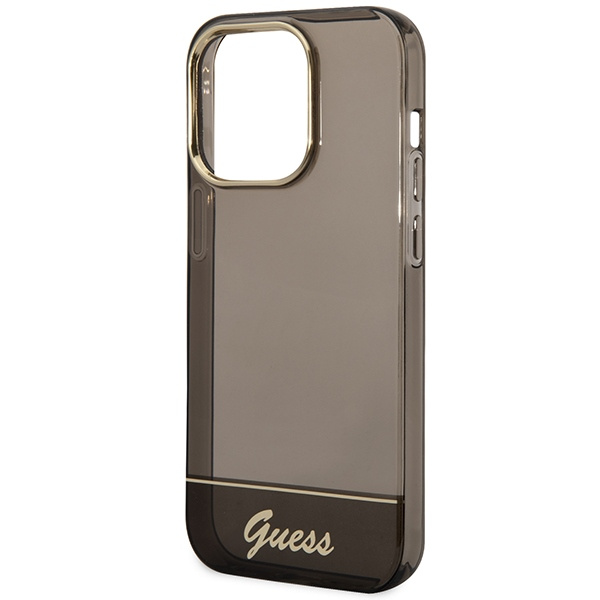 Etui Guess GUHCP14LHGCOK Apple iPhone 14 Pro czarny/black hardcase Translucent