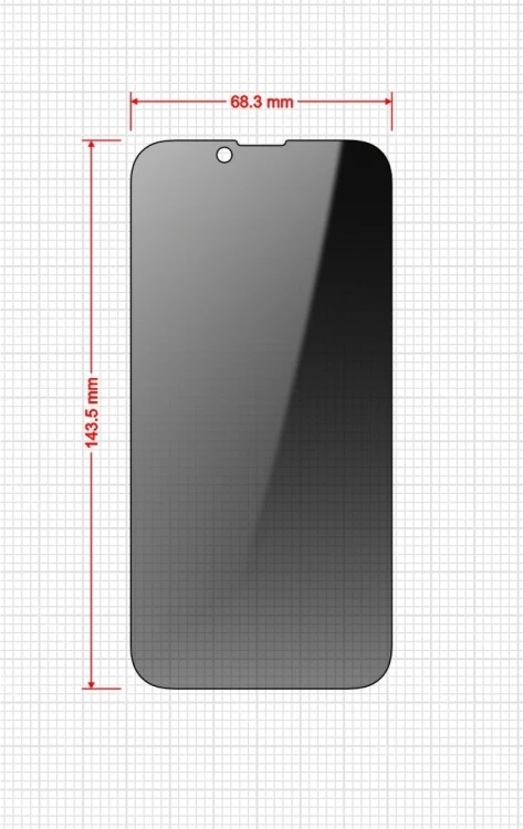 Szkło prywatyzujące GrizzGlass SecretGlass Easy do Apple iPhone 14 [2 PACK]