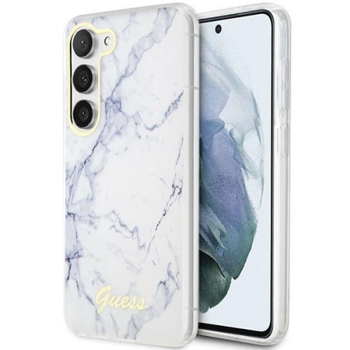 Etui Guess GUHCS23SPCUMAH Samsung Galaxy S23 biały/white hardcase Marble