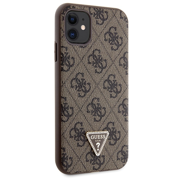 Etui Guess GUHCN61P4TDSCPW Apple iPhone 11/XR hardcase Crossbody 4G Metal Logo brązowy/brown