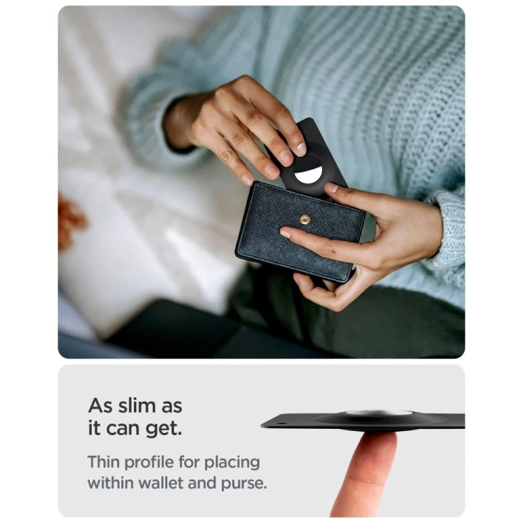 Uchwyt na AirTaga Spigen AirFit 2 do Apple AirTag 1 / 2 Black [2 PACK]