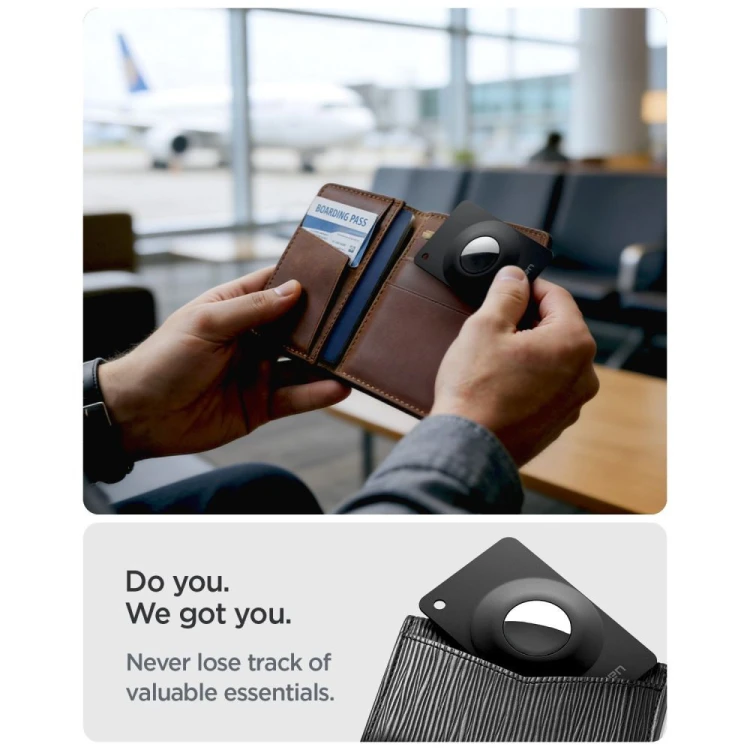 Uchwyt na AirTaga Spigen AirFit 2 do Apple AirTag 1 / 2 Black [2 PACK]
