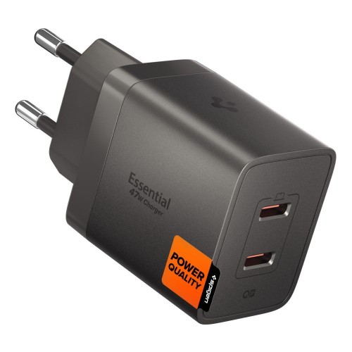 Ładowarka sieciowa Spigen EE472EU-GAN Essential 2xUSB-C Network Charger 47W Gunmetal