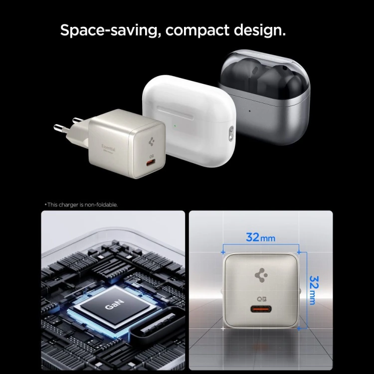 Ładowarka sieciowa Spigen EE301EU-GAN Essential USB-C Network Charger 30W Natural Titanium