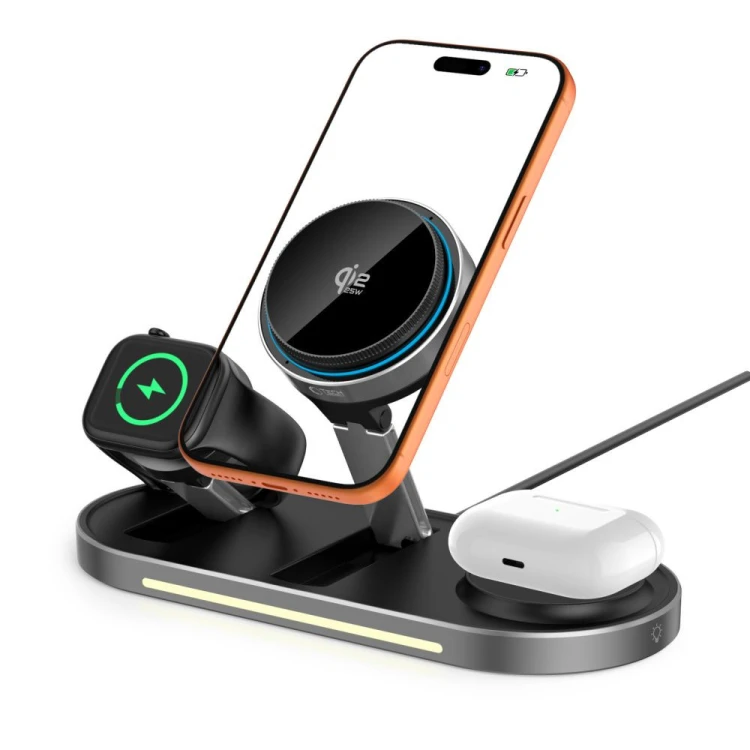 Ładowarka indukcyjna Tech-Protect A51 Arcticboost 3in1 Magnetic MagSafe Wireless Charger 25w Qi2.2 B