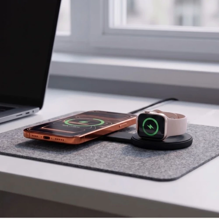 Ładowarka bezprzewodowa Tech-Protect A55 2in1 Magnetic MagSafe Wireless Charger 25W Qi2.2 Black
