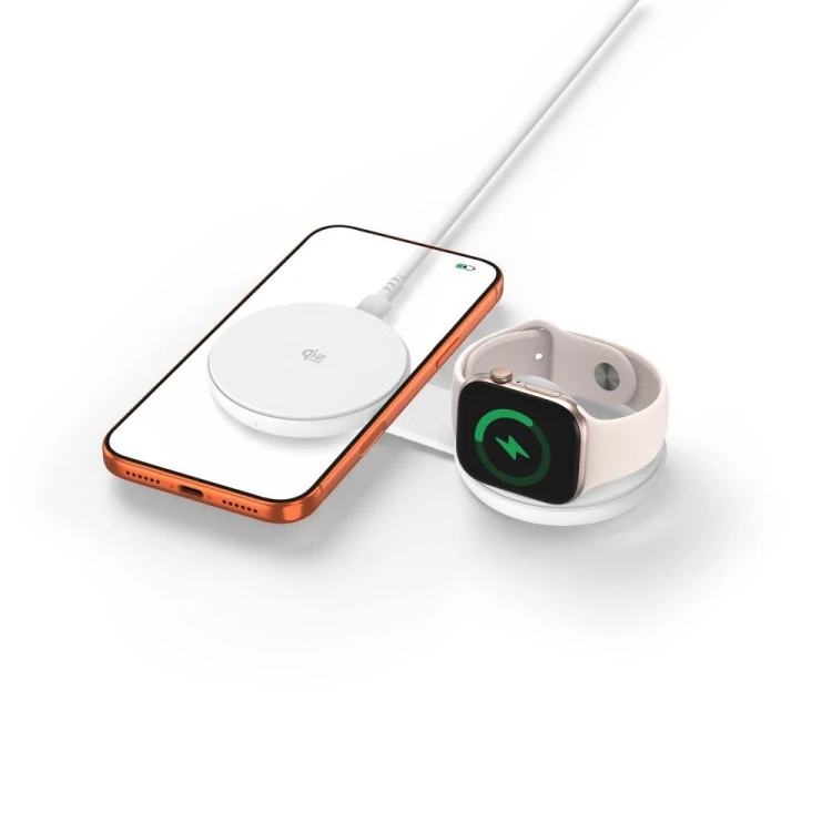 Ładowarka bezprzewodowa Tech-Protect A55 2in1 Magnetic MagSafe Wireless Charger 25W Qi2.2 White