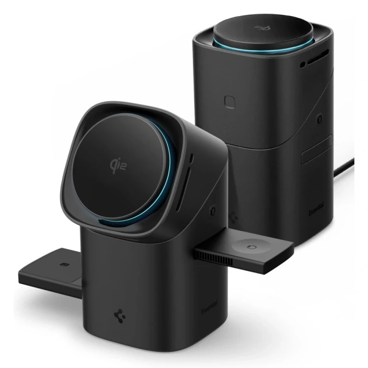 Ładowarka bezprzewodowa Spigen Essential EF223MS 3in1 Qi2 Rotary Magnetic MagSafe Wireless Charger B