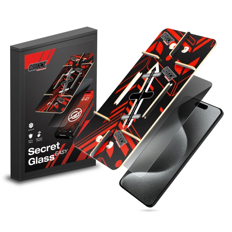 Szkło prywatyzujące GrizzGlass SecretGlass Easy do Apple iPhone 15 Pro Max