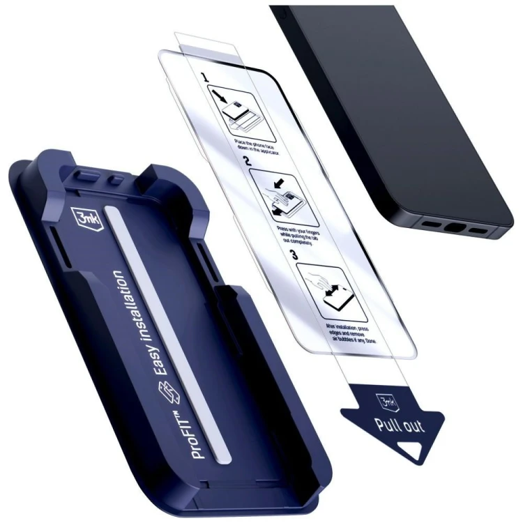 Szkło hartowane 3MK HardGlass Max z aplikatorem do Apple iPhone 15 Pro Max czarny
