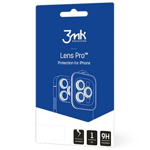 Szkło hybrydowe na obiektyw aparatu 3MK Lens Protection Pro Apple iPhone 15 Pro grafitowy/graphite