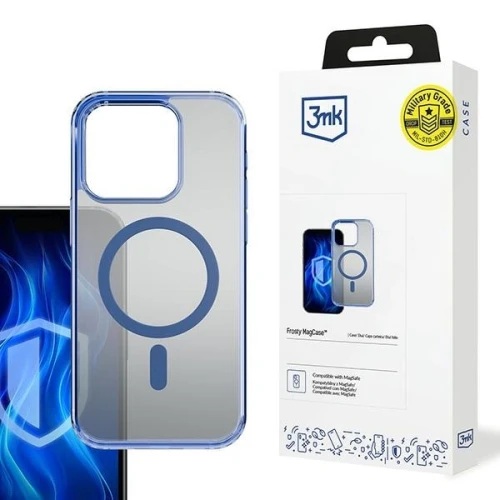 Etui 3MK Frosty MagCase Apple iPhone 15 Pro niebieski/blue